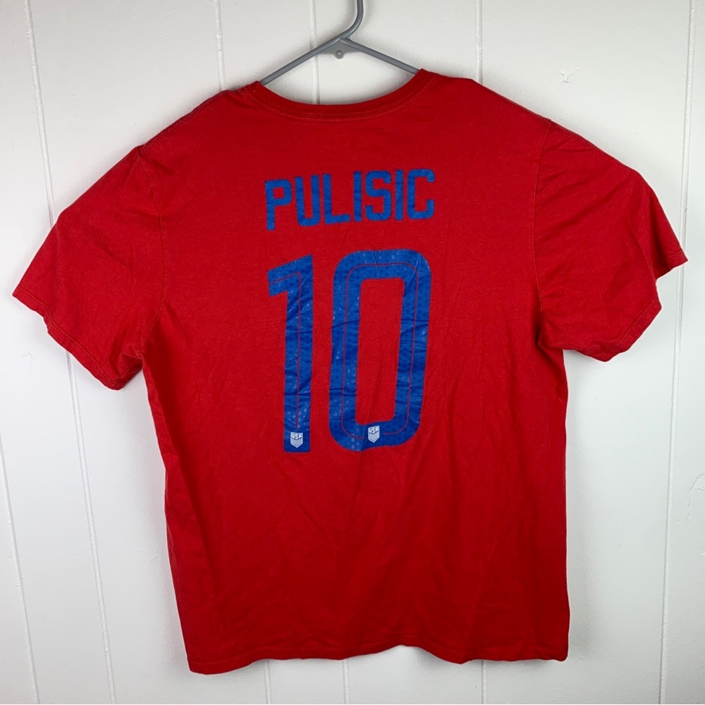 Nike USA Soccer Shirt Christian Pulisic Red Men Large Athletic Cut